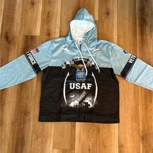 NWOT, men’s, hoodie jacket, green and black, xxl, u29